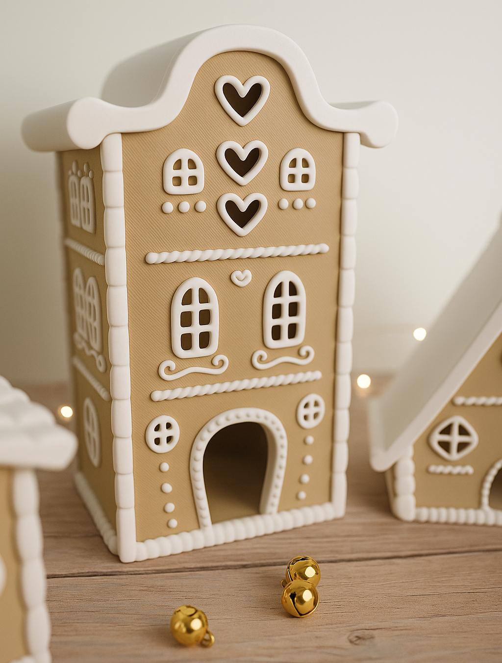 Lebkuchenhaus Set – S, M & L – Weihnachtsdeko, LED-fähig, Märchenhäuser für Teelicht, Weihnachtsdorf Komplett-Bundle ✨
