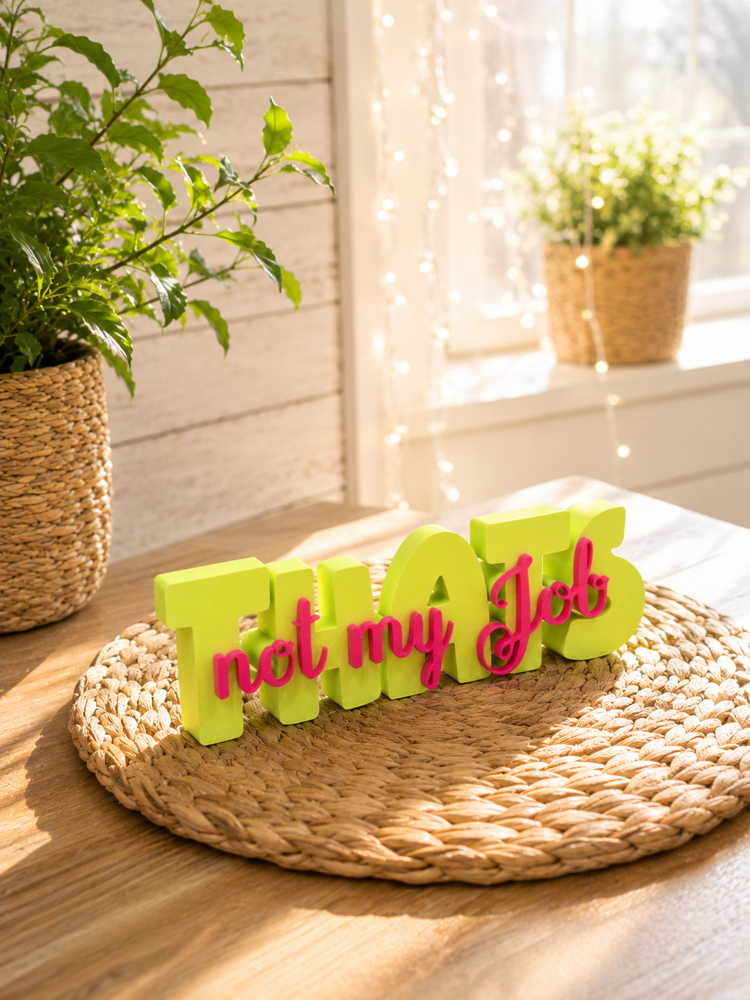 That’s not my job – humorvoller Schriftzug | freie Farbwahl