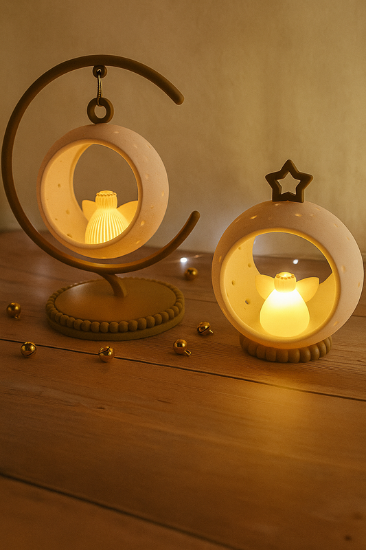 Winterzauber Schneekugel-Set von CozyLabs Design, hängende und stehende Kugel mit filigranem Gestell, winterliche Deko