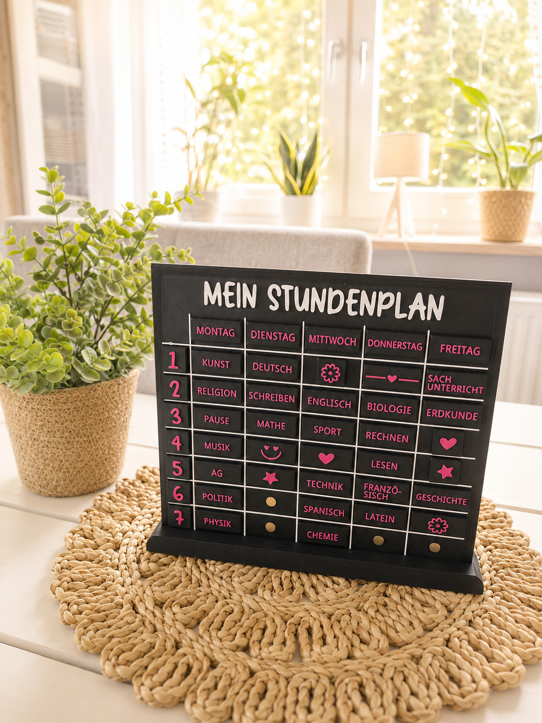 Magnetischer Stundenplan mit Clips – zauberhafte Schulorganisation fürs Kinderzimmer