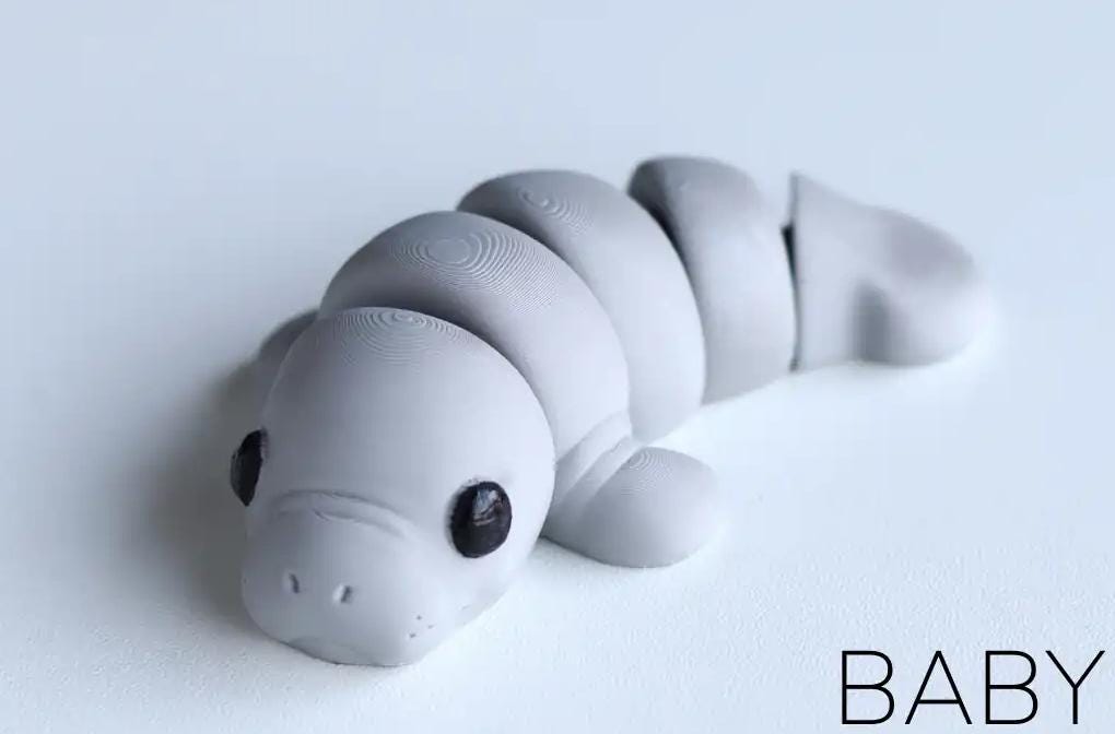 Snuggliez Baby Seelöwe“ niedliche Flexi-Figur | Dekofigur aus dem Meer | 3D-gedruckt von CozyLabs