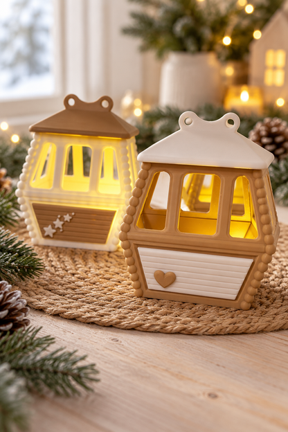Weihnachtliche Gondeln im 4er-Set – Wintermagie für dein Zuhause