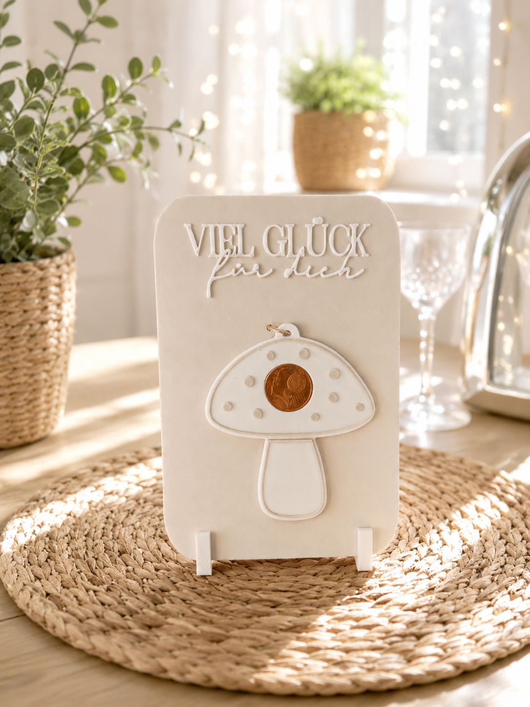 Glücksbringer zum neuen Jahr – kleines Mitbringsel mit Kleeblatt, Glückspilz, Schweinchen oder Zylinder von CozyLabs Design