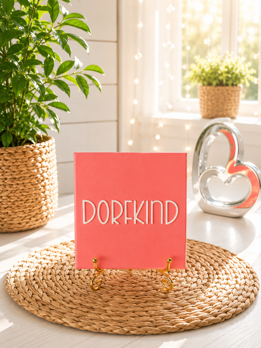 Sprüchekachel „Dorfkind“ von CozyLabs Design