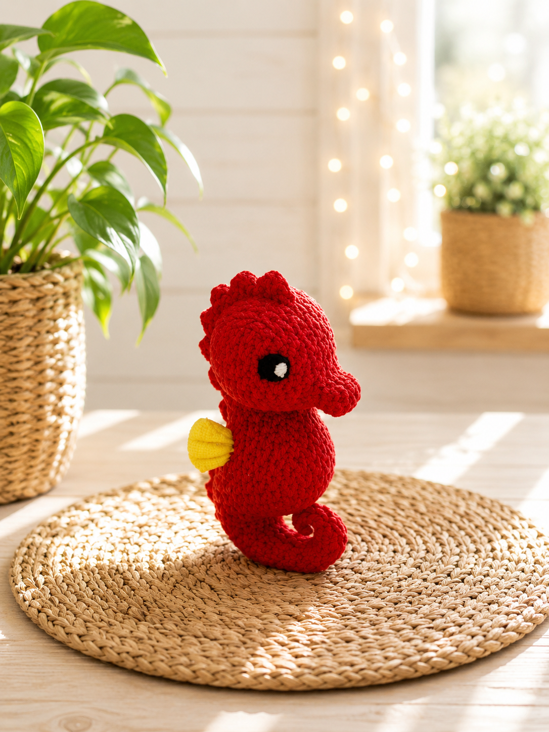 Seepferdchen in Strickoptik fürs Regal von CozyLabs Design
