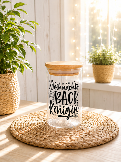 Plätzchenglas mit Spruch – kleines Glas für Kekse, Naschis & Weihnachtszauber von CozyLabs Design
