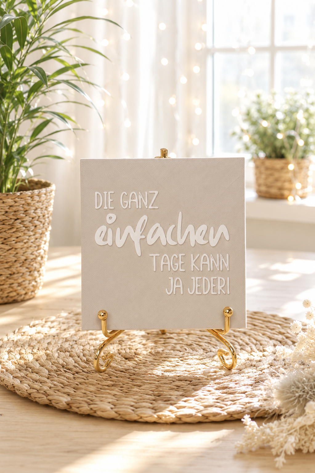 Magnetrahmen-Inlet „Die einfachen Tage kann ja jeder“