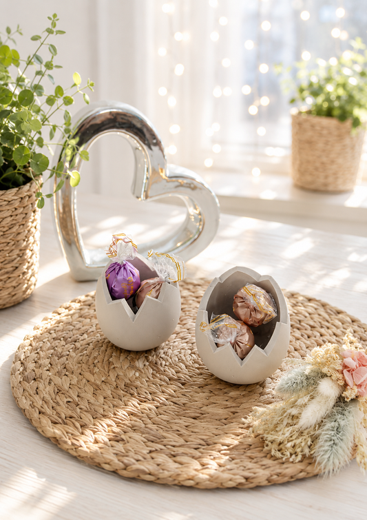 Dekorative Eierschale als stilvolles Osternest von CozyLabs Design