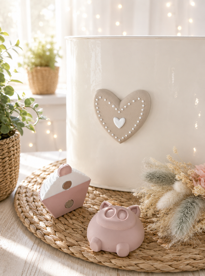 Glücks-Magnete Schweinchen und Glückspilz, handgefertigt von CozyLabs Design