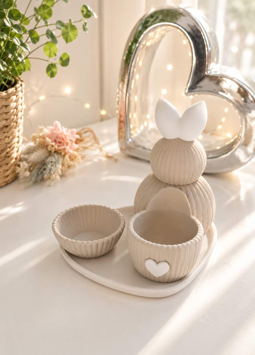 Eierbecher in Hasenform mit Tablett von CozyLabs Design