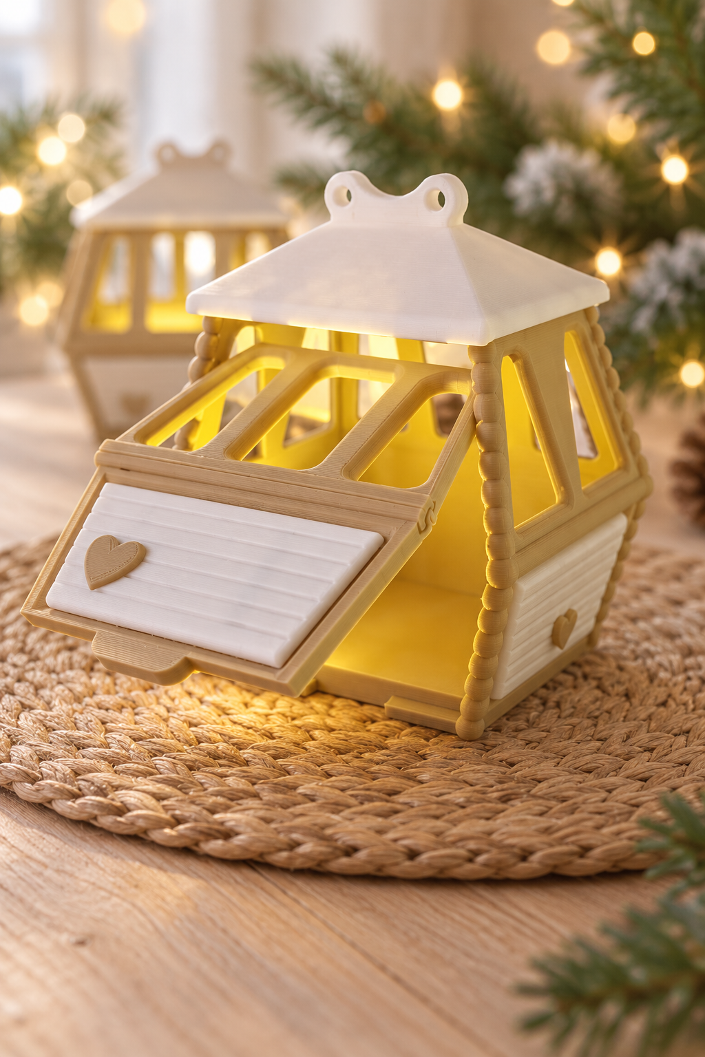 Weihnachtliche Gondeln im 4er-Set – Wintermagie für dein Zuhause