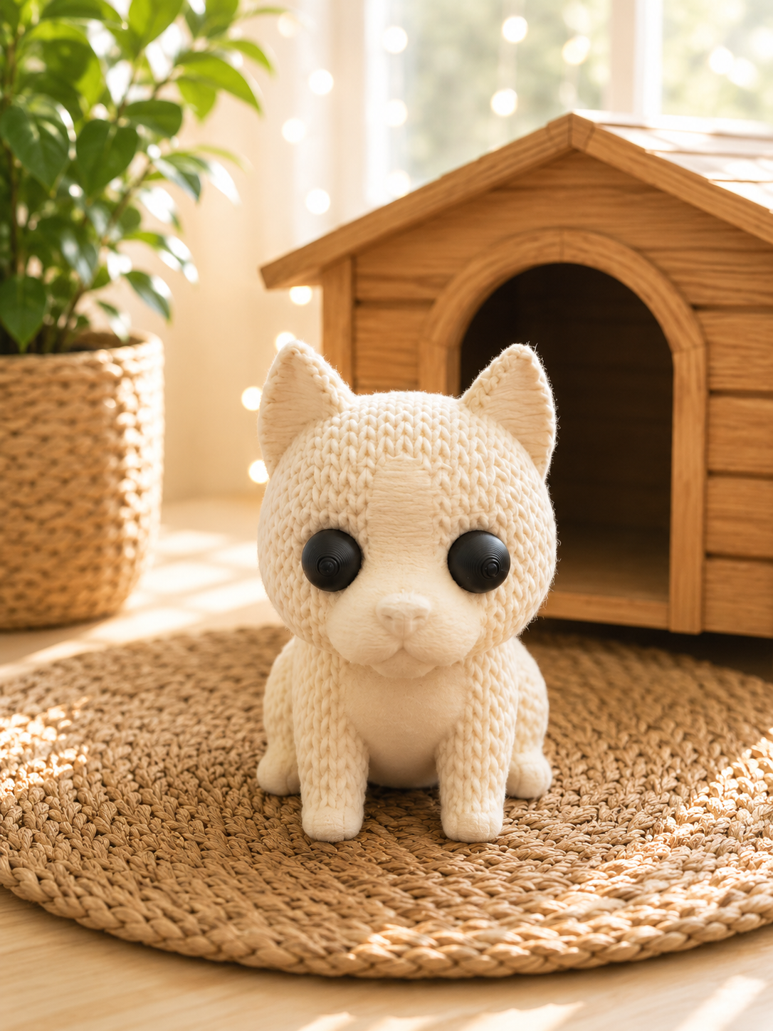 Amstaff-Figur in Strickoptik von CozyLabs Design