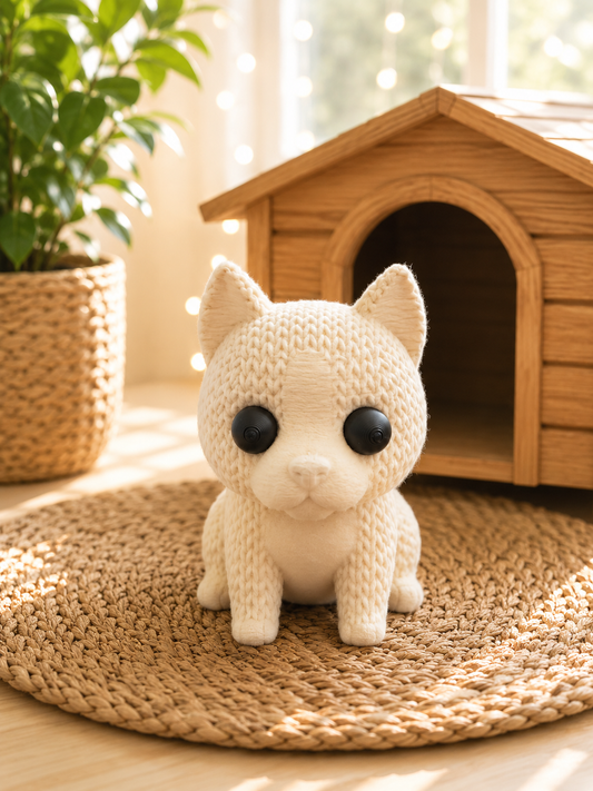Amstaff-Figur in Strickoptik von CozyLabs Design