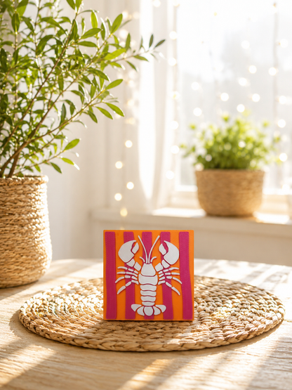 Pink Statement Magnete 5 × 5 cm mit Spruch – personalisierbare Kühlschrankmagnete mit freier Farbwahl