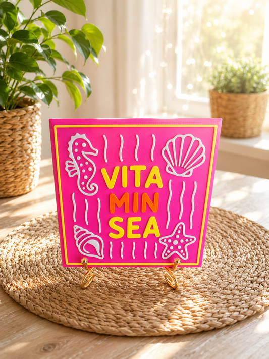 Sprüchekachel Vitamin Sea von CozyLabs Design