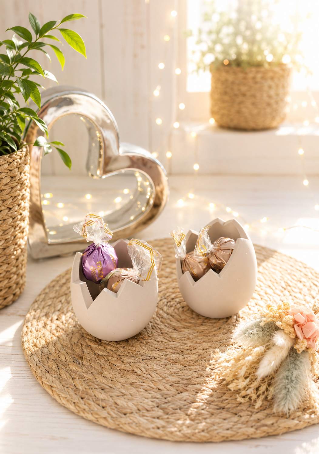 Dekorative Eierschale als Osternest, Detailansicht von CozyLabs Design