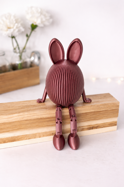 Hasen-Ei Kantenhocker mit beweglichen Beinen als Osterdeko von CozyLabs Design