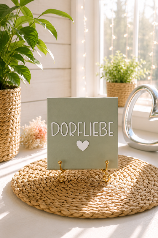 Sprüchekachel „Dorfliebe“ von CozyLabs Design