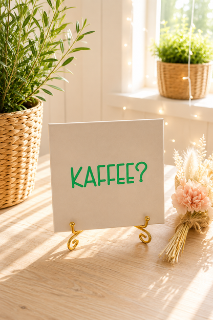 Sprüchekachel „Kaffee?“ von CozyLabs Design