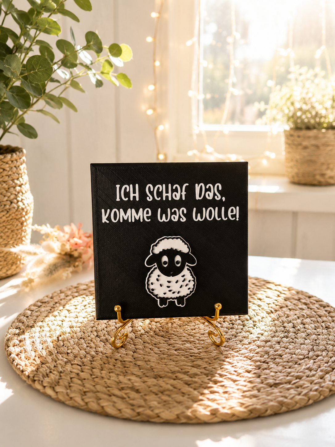 Sprüchekachel „Ich Schaf das“ von CozyLabs Design
