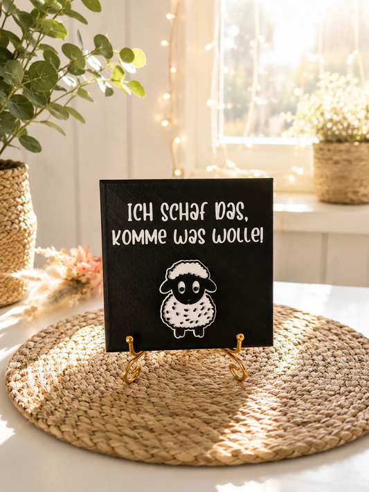 Sprüchekachel „Ich Schaf das“ von CozyLabs Design
