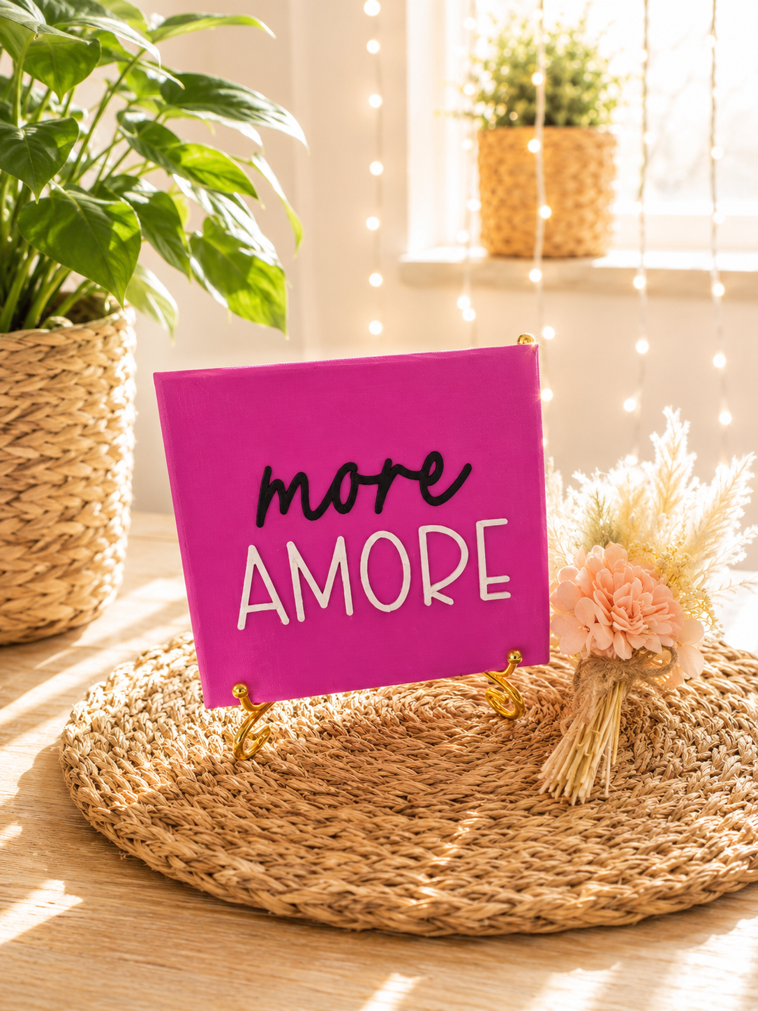 Sprüchekachel „more amore"