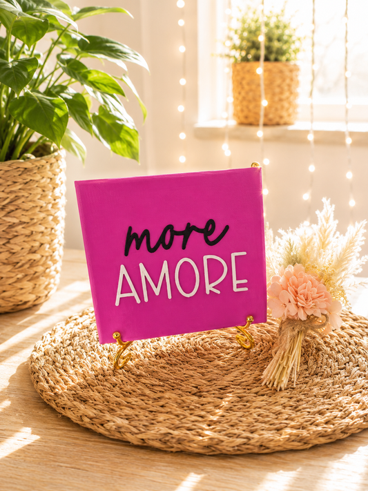 Sprüchekachel „more amore"