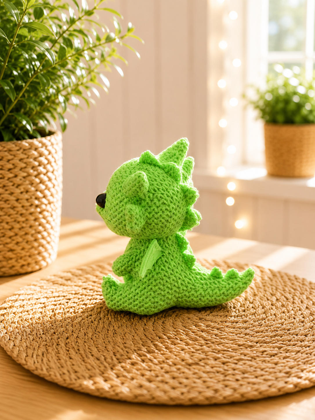 Drache in Strickoptik als Geschenk für Fantasy-Fans von CozyLabs Design