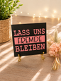 Sprüchekachel „Lass uns Fremde bleiben“ von CozyLabs Design