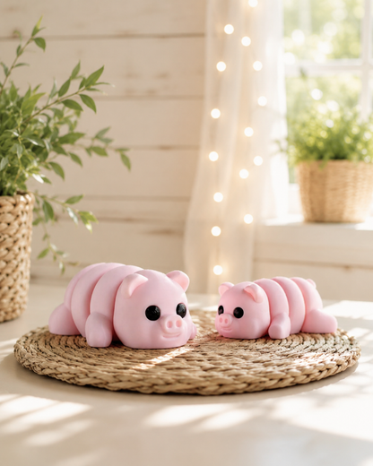 Snuggliez Baby Schwein – bewegliche Flexi-Figur als kleiner Glücksbringer von CozyLabs Design