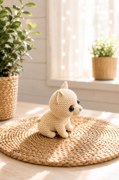 Amstaff-Miniatur mit gestrickter Oberfläche von CozyLabs Design