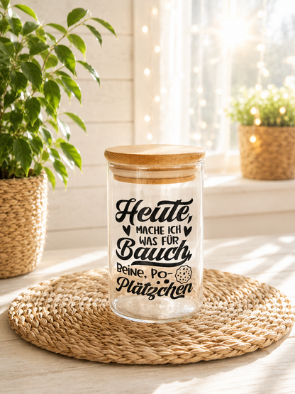 Plätzchenglas mit Spruch – kleines Glas für Kekse, Naschis & Weihnachtszauber von CozyLabs Design