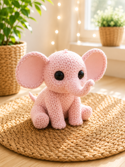 Elefant-Figur in Strickoptik von CozyLabs Design