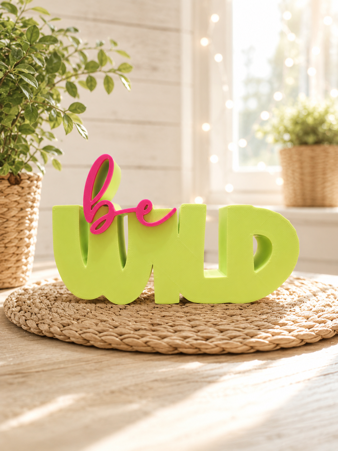 be wild – moderner Schriftzug | freie Farbwahl