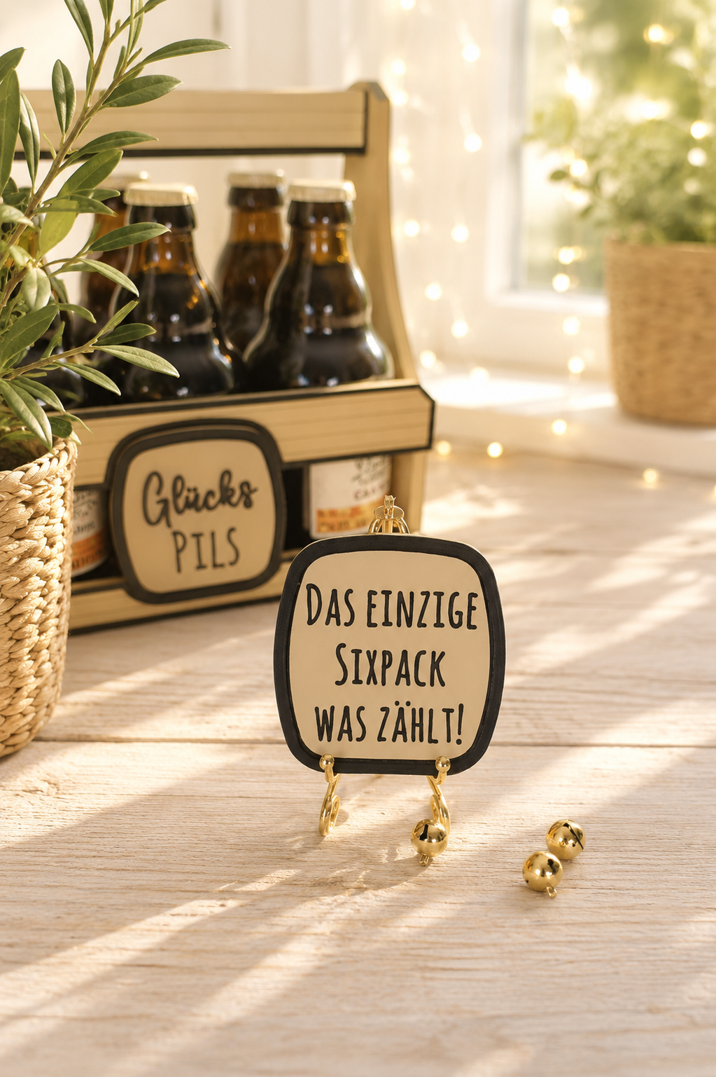 Sechser Bierkiste „Rakete“ – Bierträger mit Spruch von CozyLabs Design