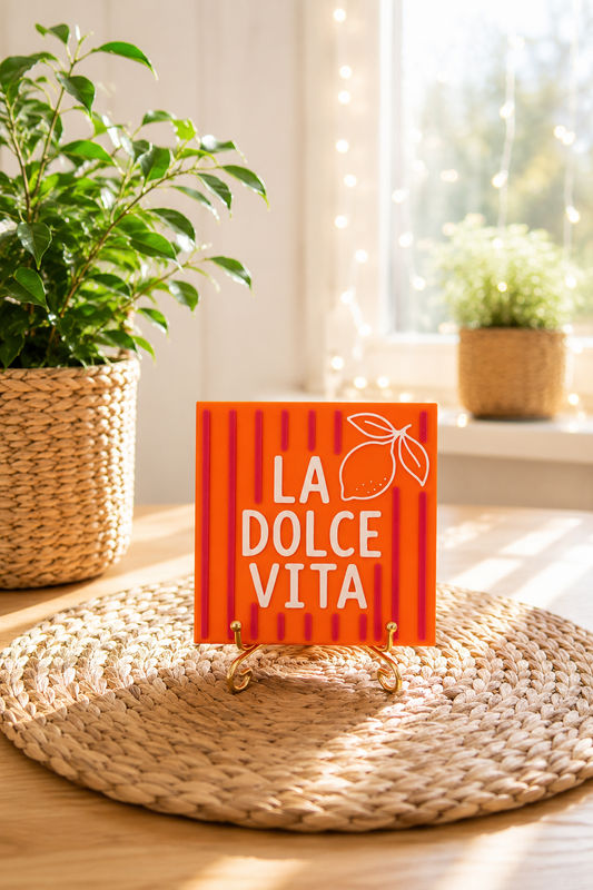 Sprüchekachel "La dolce Vita"