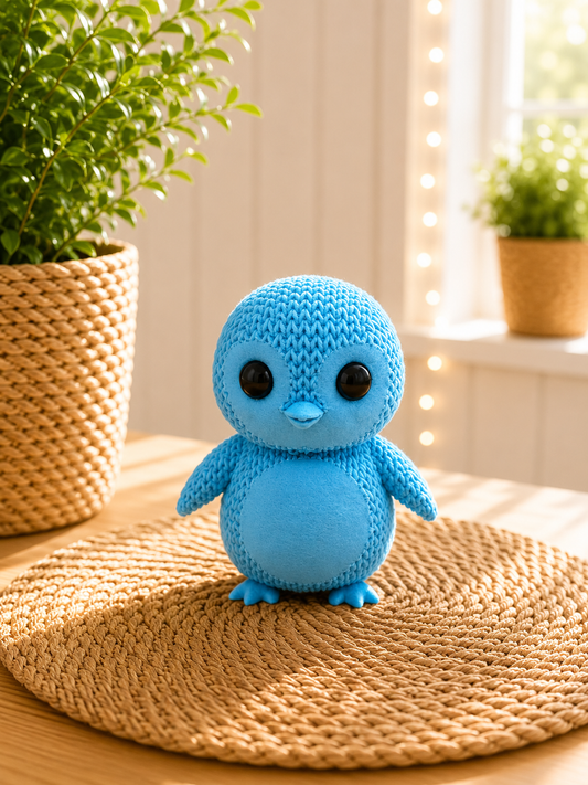 Pinguin-Figur in Strickoptik von CozyLabs Design