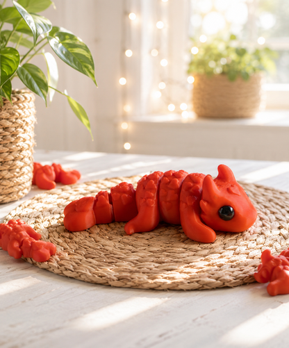 Snuggliez Baby Love Drache – bewegliche Flexi-Figur mit Herzflügeln von CozyLabs Design
