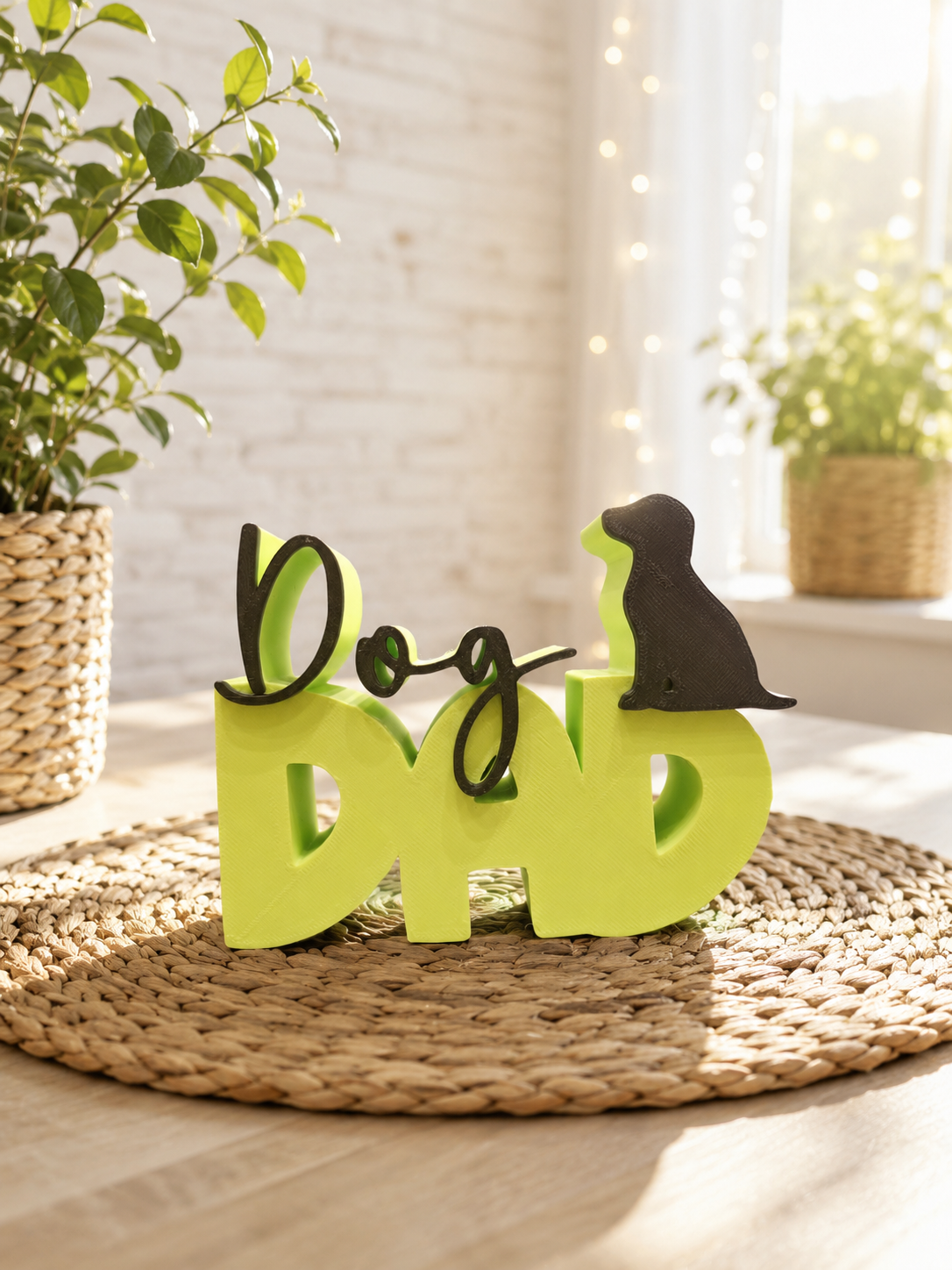 Cat | Dog - Dad | Mom – moderner Schriftzug | freie Farbwahl