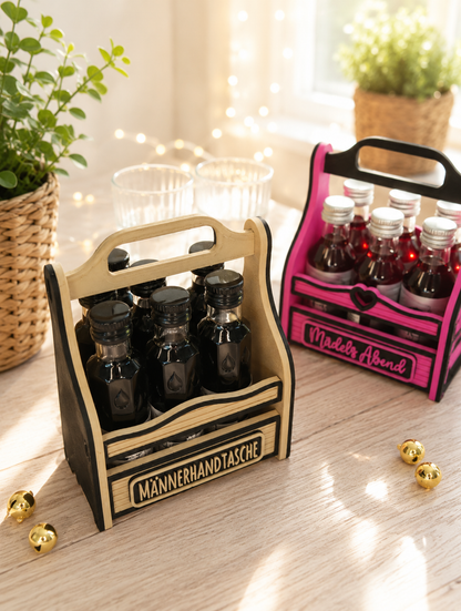 Schnapskorb für 6 Fläschchen als Geschenkidee von CozyLabs Design