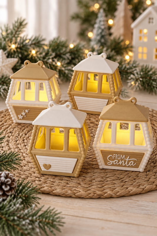Weihnachtliche Gondeln im 4er-Set – Wintermagie für dein Zuhause