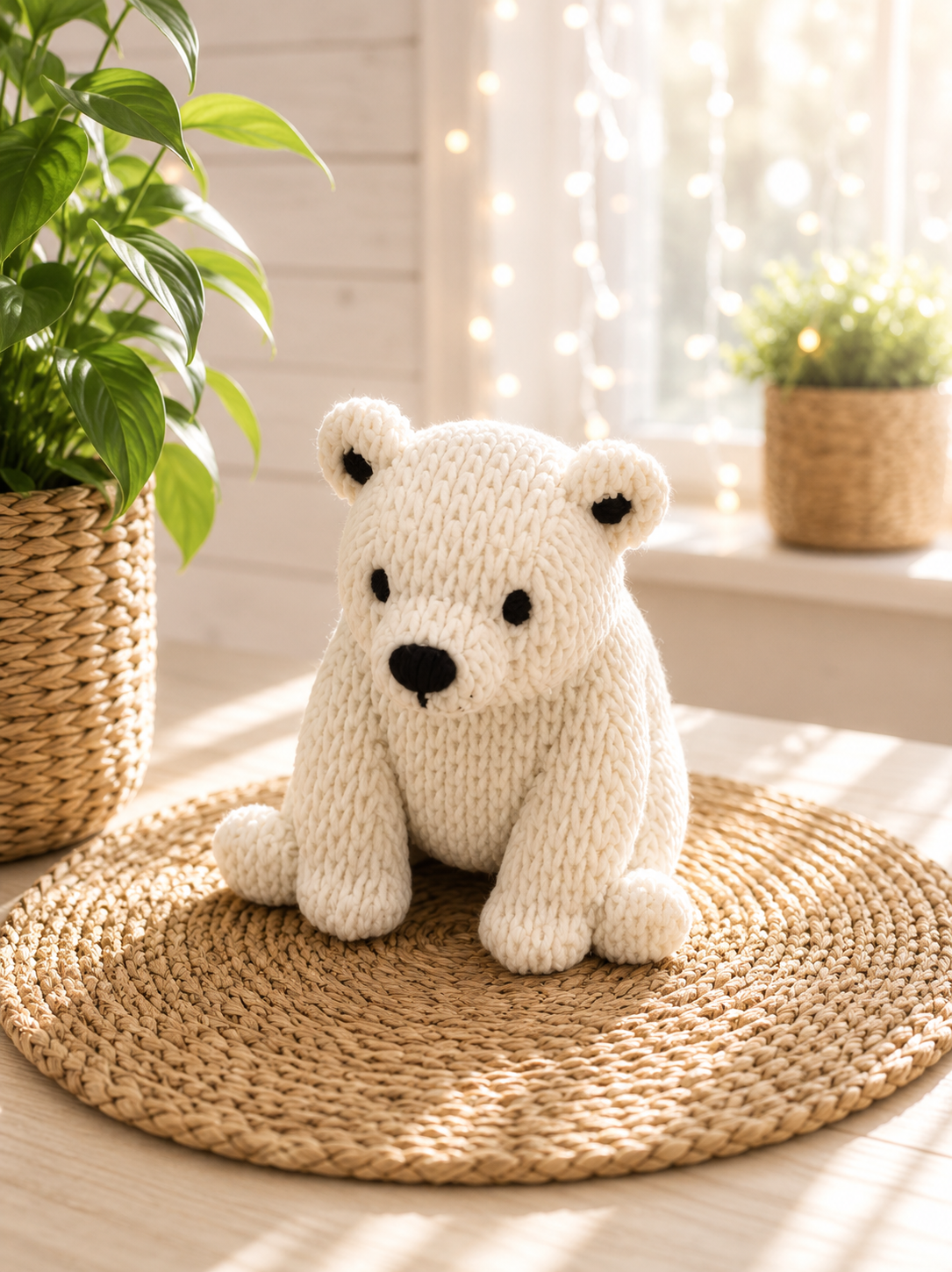 Kleiner Eisbär in Strickoptik – 3D-gedruckte Deko von CozyLabs Design