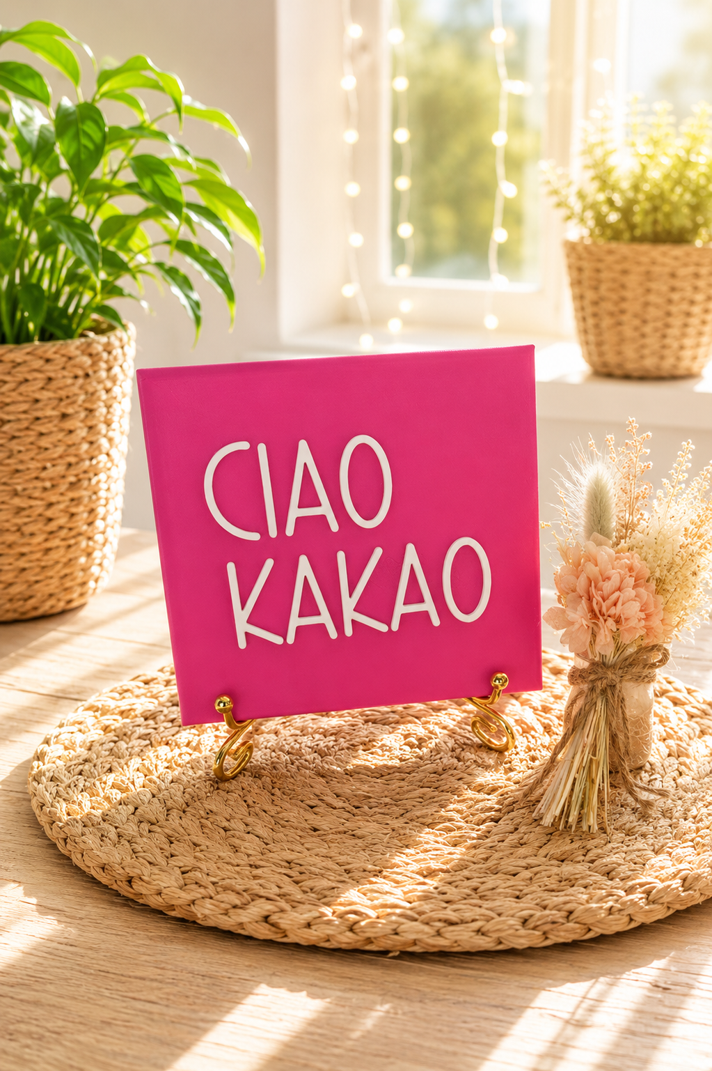 Sprüchekachel „Ciao Kakao“ von CozyLabs Design