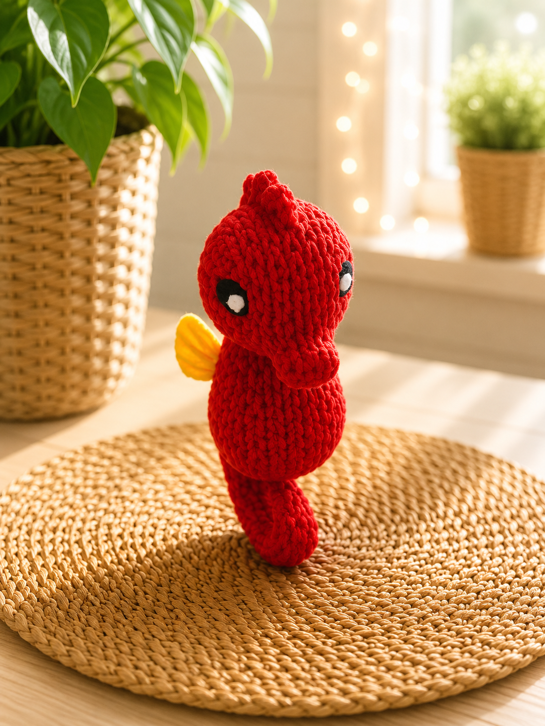 Seepferdchen-Miniatur mit gestrickter Oberfläche von CozyLabs Design