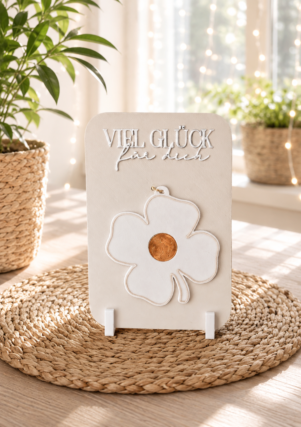 Glücksbringer zum neuen Jahr – kleines Mitbringsel mit Kleeblatt, Glückspilz, Schweinchen oder Zylinder von CozyLabs Design