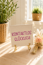 Sprüchekachel „Kontaktlos glücklich“ von CozyLabs Design