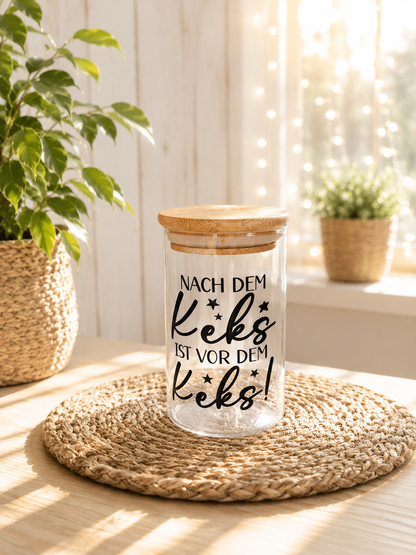 Plätzchenglas mit Spruch – kleines Glas für Kekse, Naschis & Weihnachtszauber von CozyLabs Design