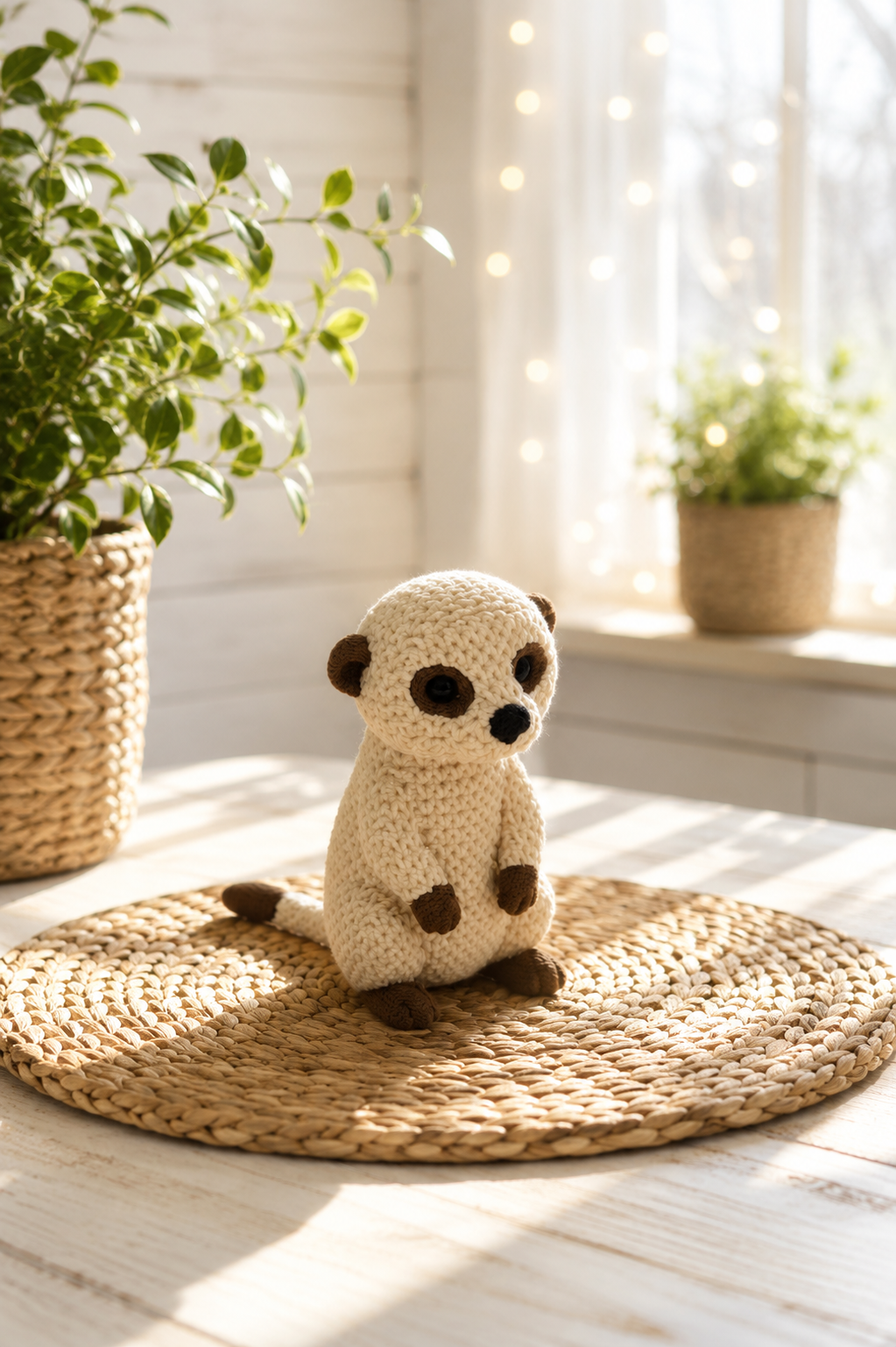 Erdmännchen in Strickoptik als Geschenkidee von CozyLabs Design