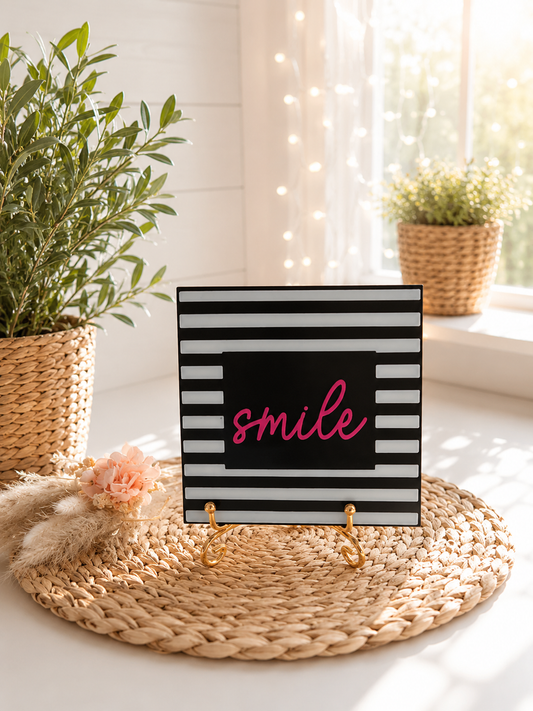 Sprüchekachel „smile“ von CozyLabs Design