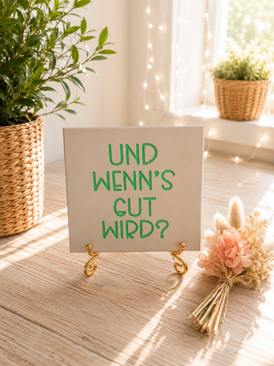 Sprüchekachel „und wenns gut wird?“ von CozyLabs Design